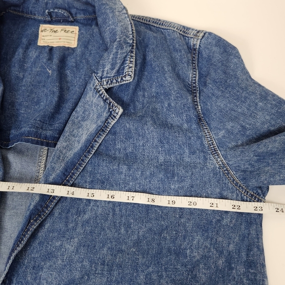 We The Free Denim Beckett Blazer Size M - Picture 9 of 14